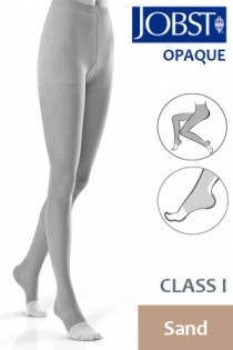 Jobst Opaque Class 1 Sand Compression Tights with Open Toe