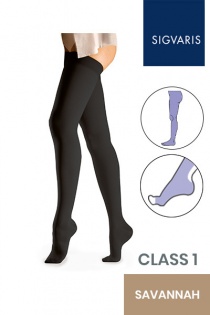 Sigvaris Essential Comfortable Unisex Class 1 Savannah Compression Tights with Open Toe