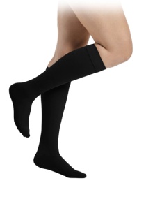 6 Pairs Women's Knee High Socks - Opaque Black Spandex Stockings With Reinforced Toe