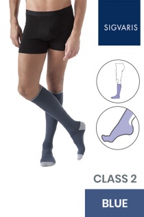 Sigvaris Style Colours Male Class 2 Blue Compression Socks