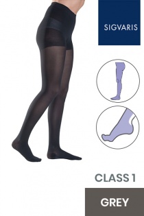 Sigvaris Style Semitransparent Class 1 Grey Compression Tights