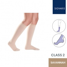 Sigvaris Style Semitransparent Class 2 Knee High Savannah Compression Stockings