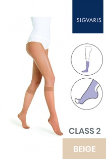 Sigvaris Style Transparent Class 2 Knee High Beige Four (140) Compression Stockings