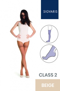 Sigvaris Style Transparent Class 2 Thigh Beige Five (150) Compression Stockings
